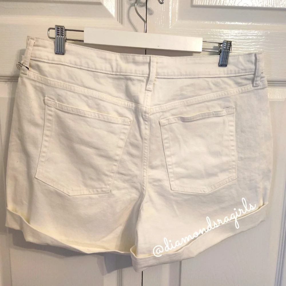 Plus Size White Denim Jean Shorts 22 NWT